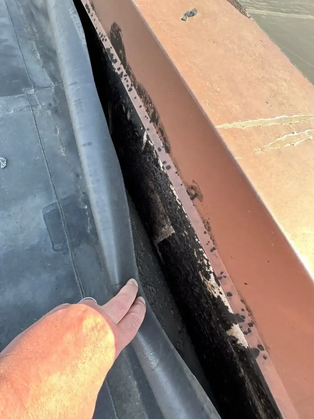 Commercial roof inspection documented in Roachdale